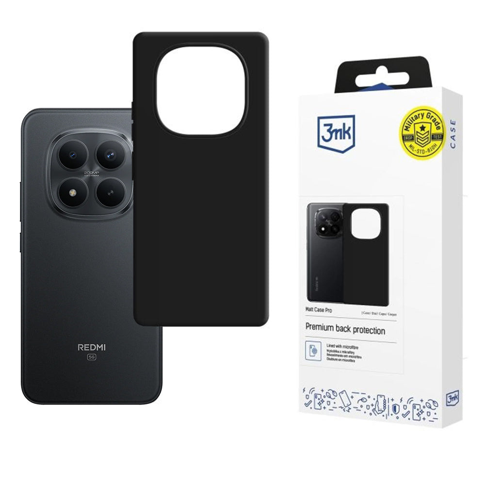 Etui til Xiaomi Redmi Note 15 Pro+ 5G, 3MK, Pro, Mat Sort