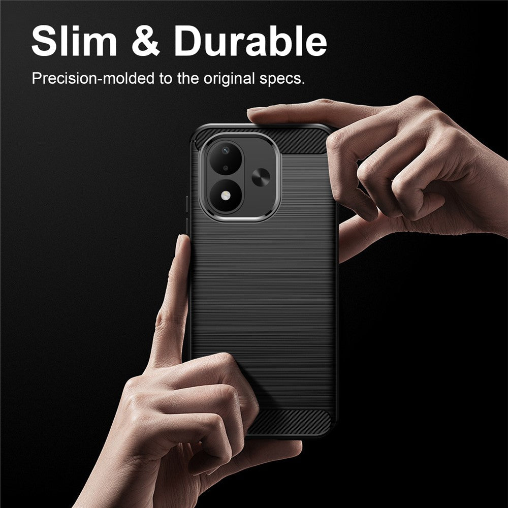 Case for Xiaomi Redmi Note 17 4G / Note 17 5G, Techsuit, Carbon, Black