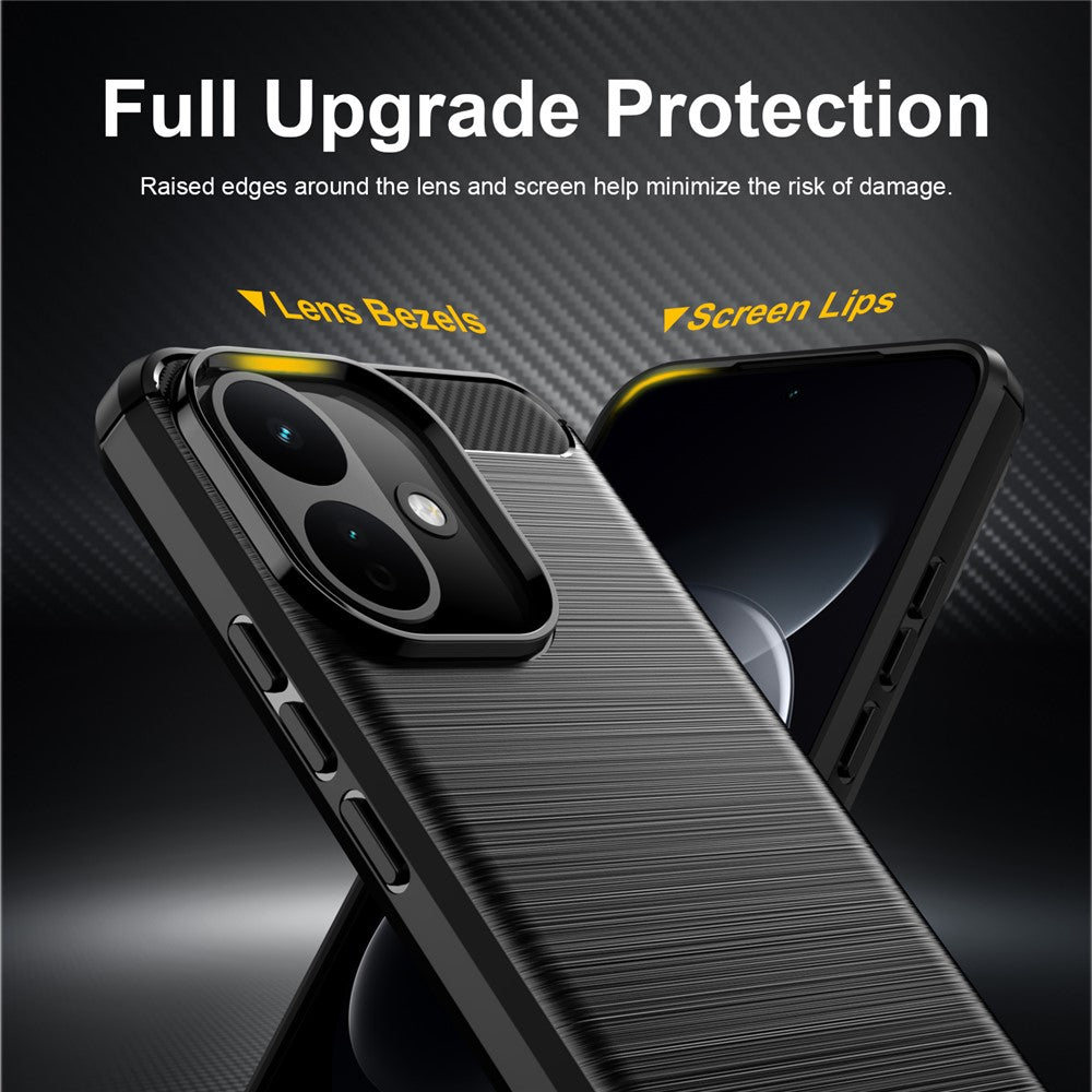 Cover til Xiaomi Redmi Note 17 Pro, Techsuit, Carbon, Sort