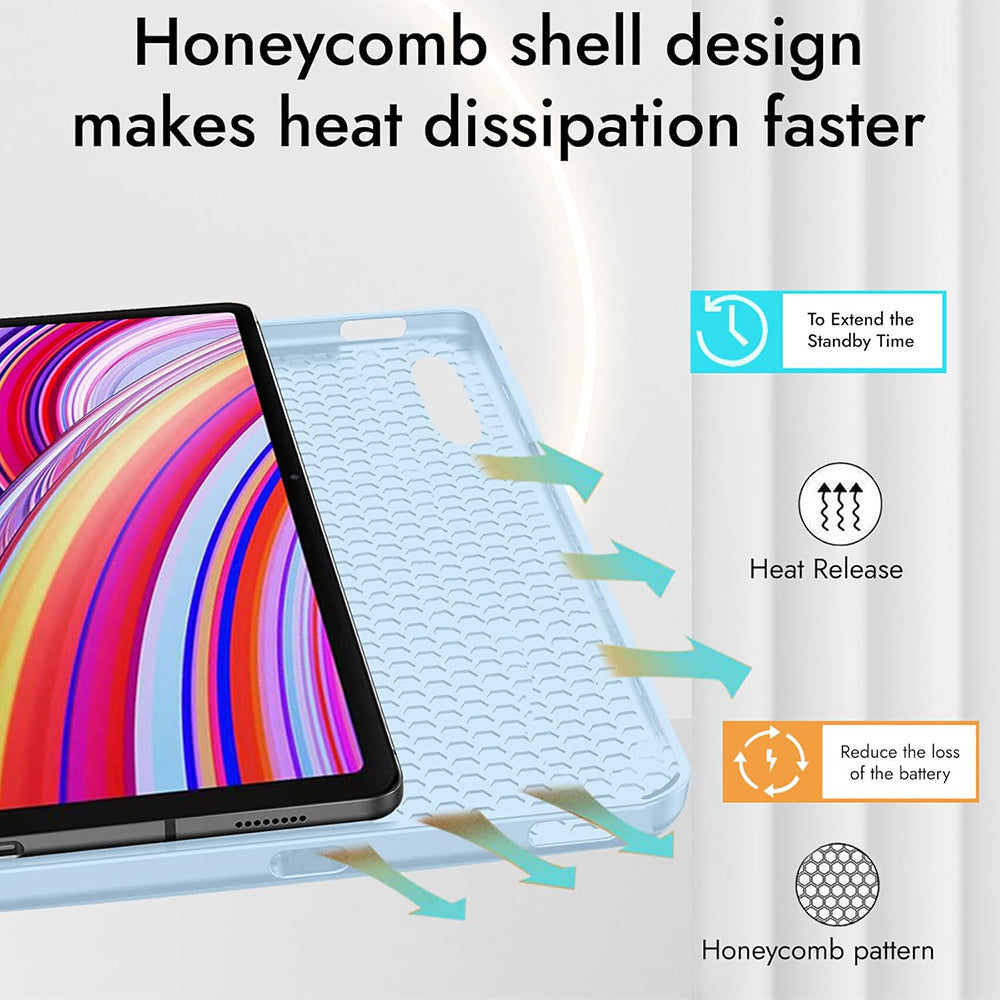 Etui til Xiaomi Redmi Pad 2 Pro, Techsuit, Flex Trifold, Marineblå