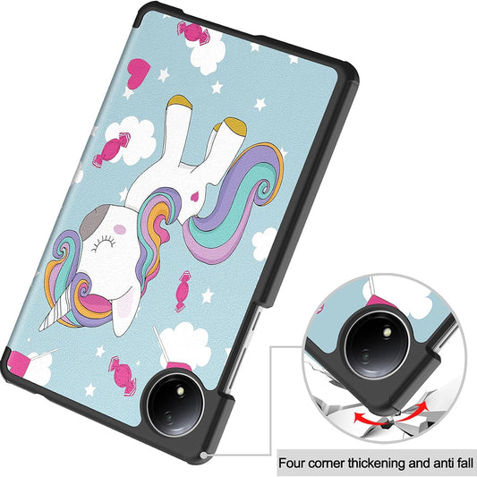 Case for Xiaomi Redmi Pad SE 8.7, Techsuit, FoldPro Unicorn, Multicolor