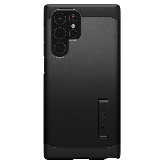 Etui til Samsung Galaxy S22 Ultra 5G S908, Spigen, Tough Armor, Sort ACS03923