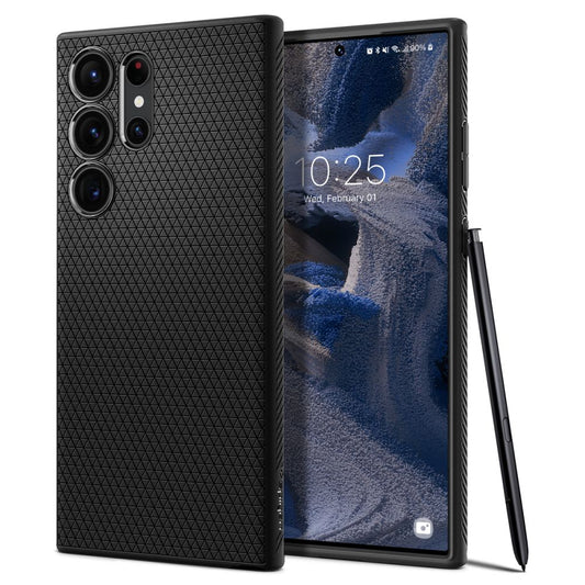 Etui til Samsung Galaxy S23 Ultra S918, Spigen, Liquid Air, Sort ACS05614
