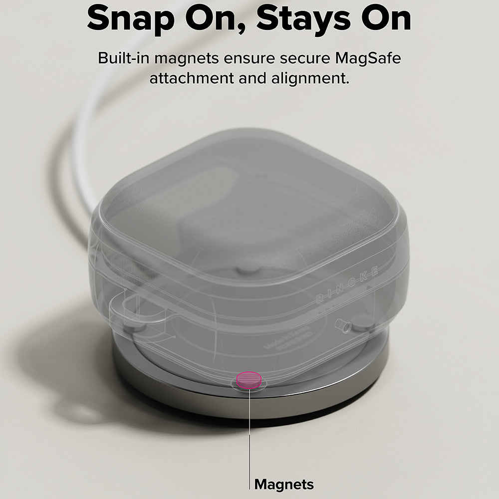 Ringke Onyx Magnetic etui til Samsung Galaxy Buds4 / Buds4 Pro, Grå