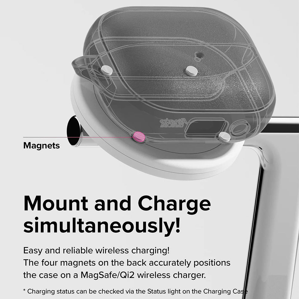 Ringke Onyx Magnetic etui til Samsung Galaxy Buds3 FE / Buds3 Pro / Buds3, Grå