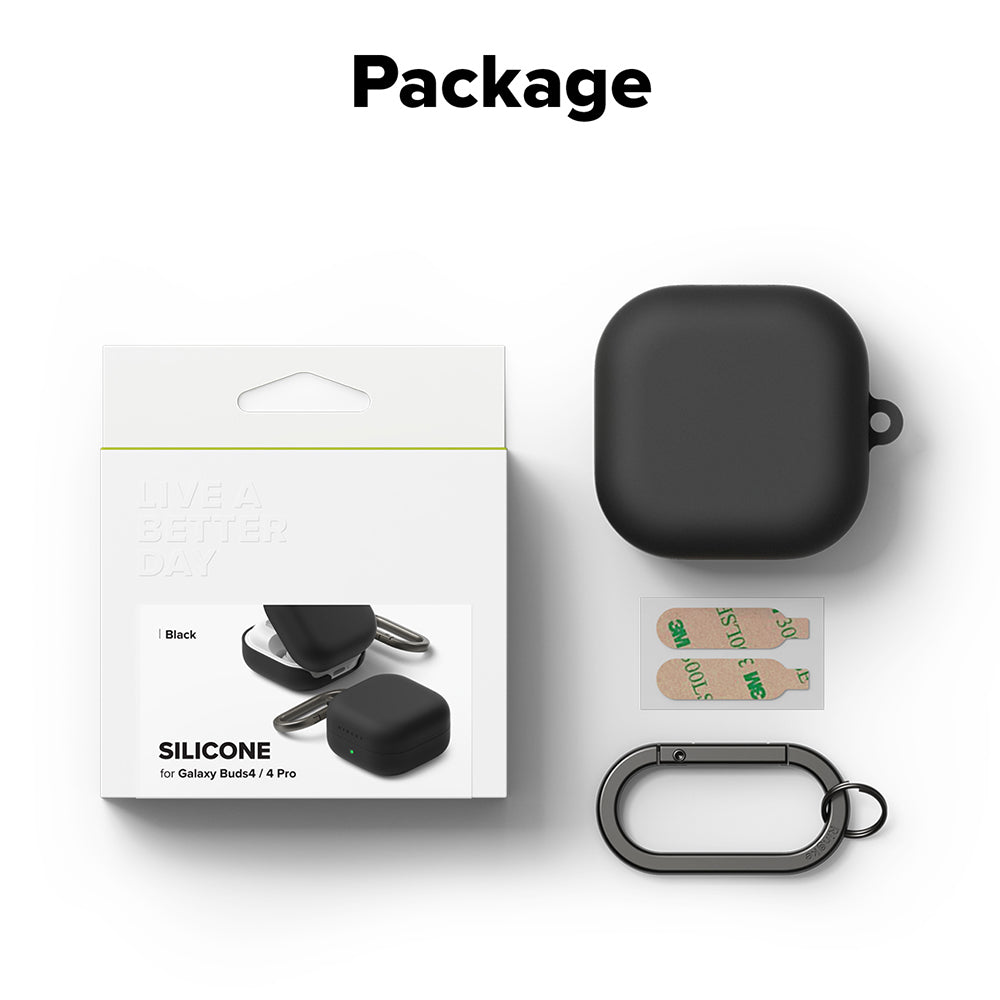 Ringke etui til Samsung Galaxy Buds4 / Buds4 Pro, Sort