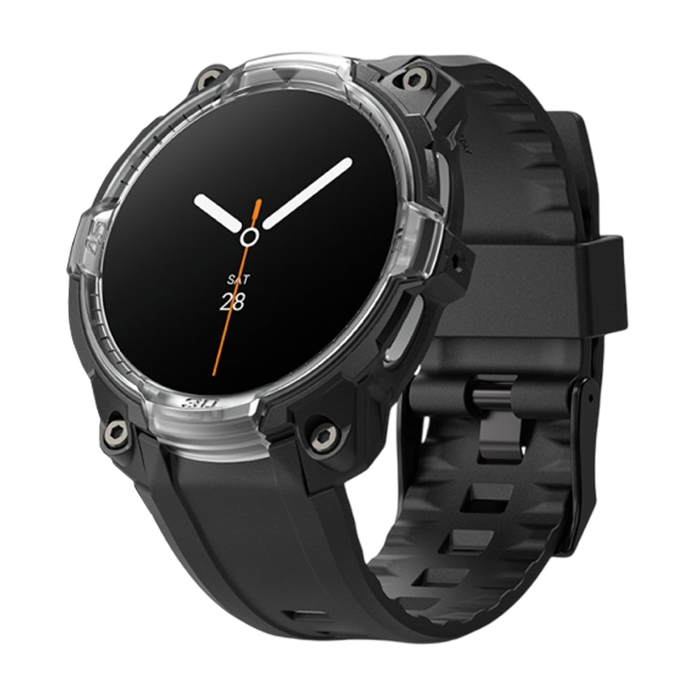 Ringke Rugged Gear cover til Samsung Galaxy Watch9 / Watch8 44mm, Sort Transparent