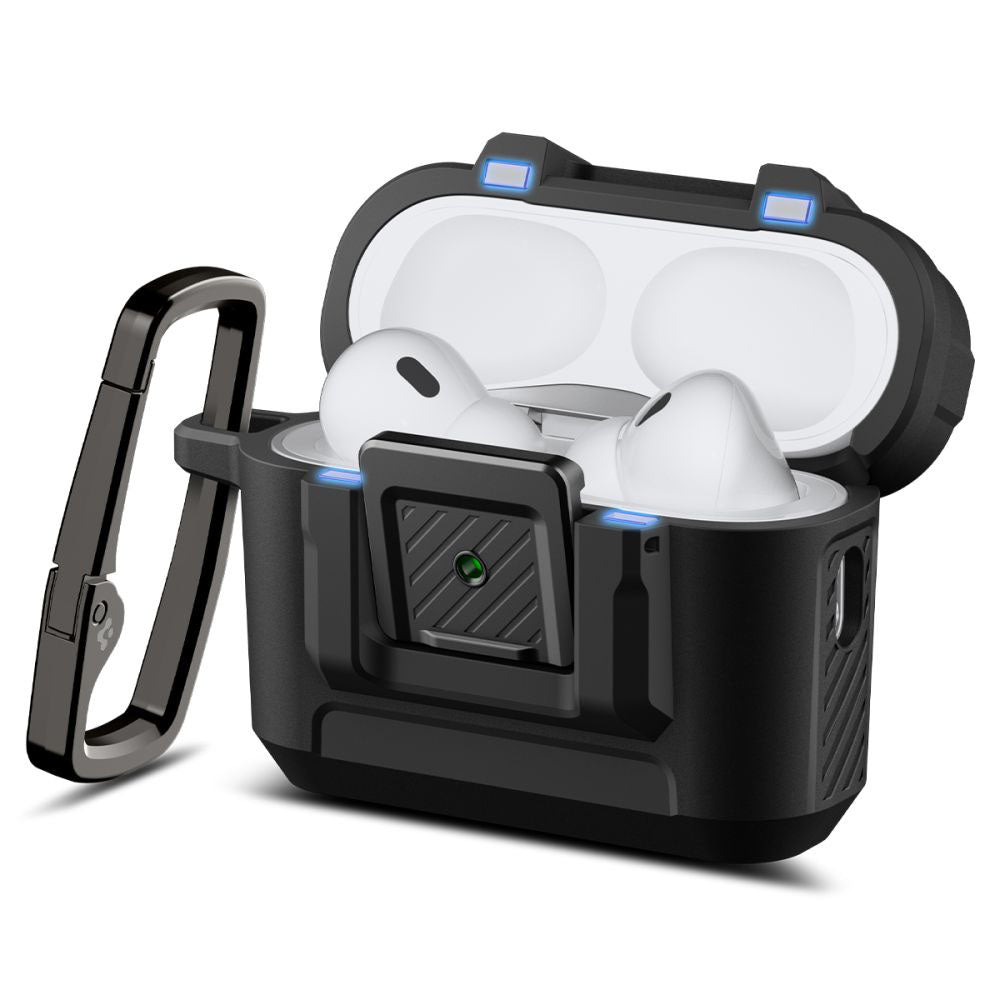 Spigen Lock Fit etui til Apple AirPods Pro 3, Mat Sort ACS09825
