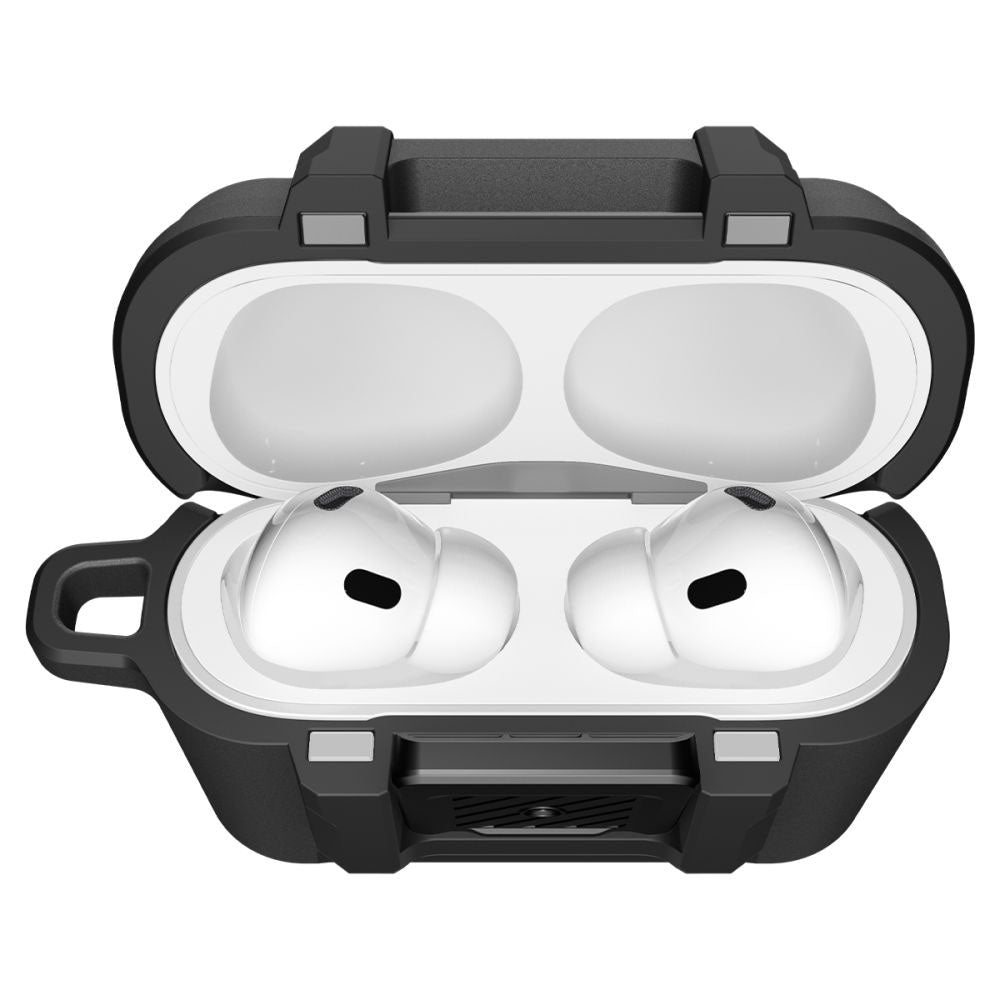 Spigen Lock Fit etui til Apple AirPods Pro 3, Mat Sort ACS09825