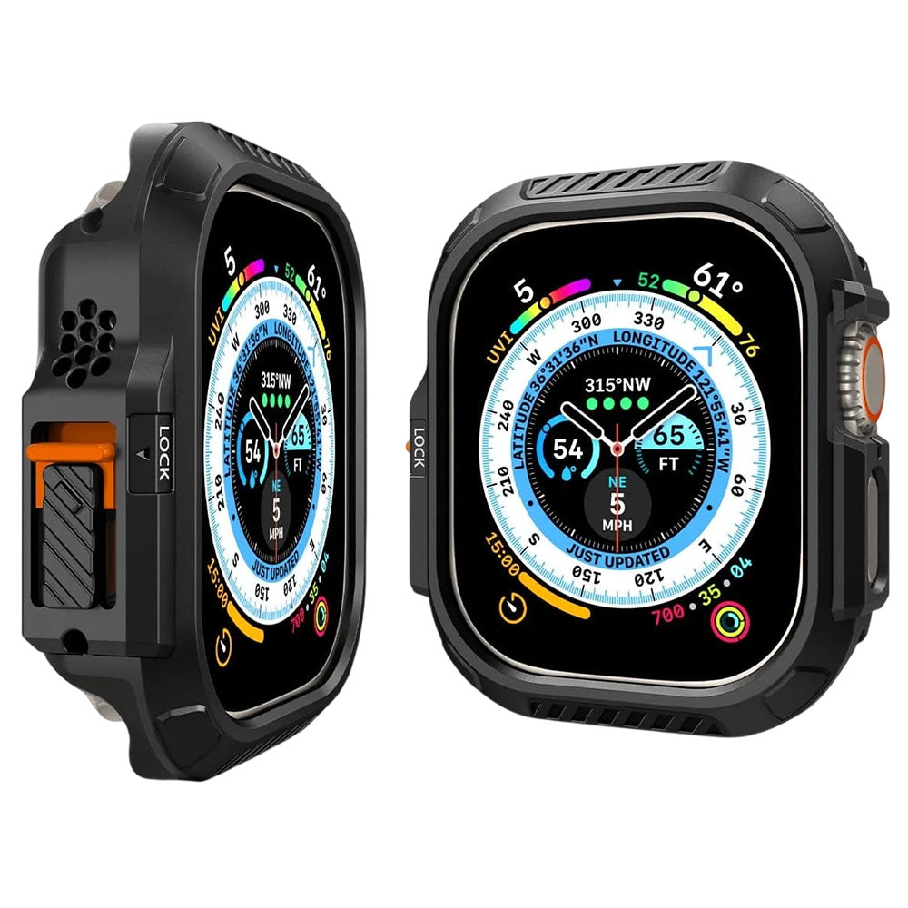 Spigen Lock Fit cover til Apple Watch Ultra Series, Mat Sort ACS06208