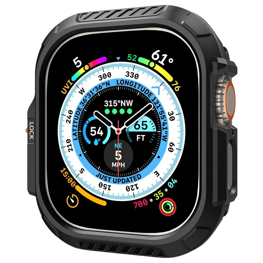 Spigen Lock Fit cover til Apple Watch Ultra Series, Mat Sort ACS06208