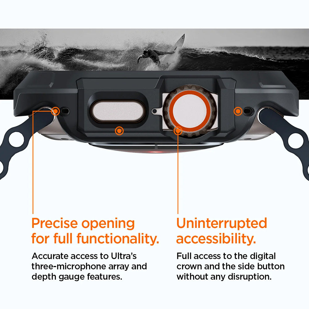 Spigen Lock Fit cover til Apple Watch Ultra Series, Mat Sort ACS06208