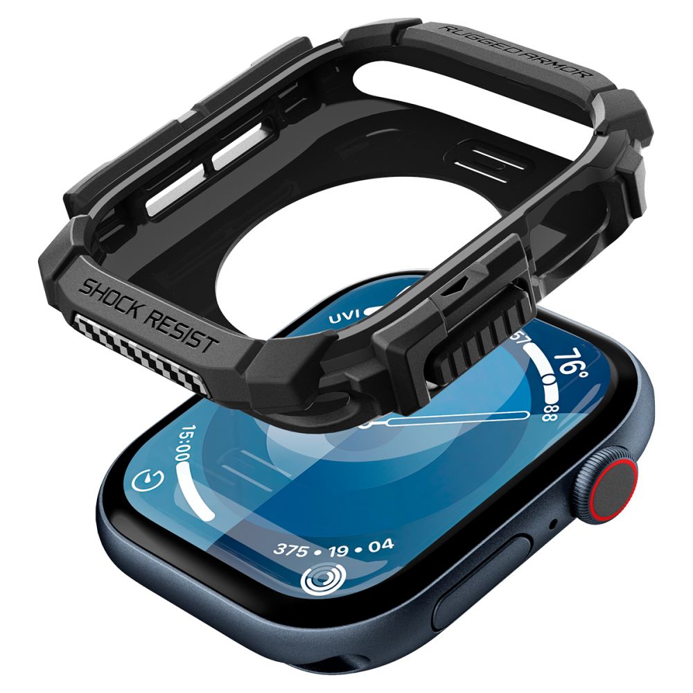 Spigen Rugged Armor cover til Apple Watch Series 10 / 11 42mm, Sort ACS08585