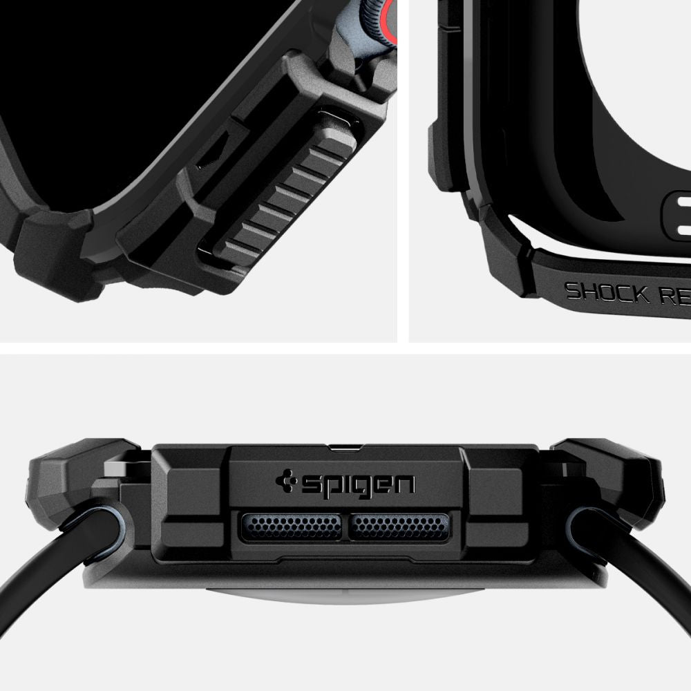 Spigen Rugged Armor cover til Apple Watch Series 10 / 11 42mm, Sort ACS08585