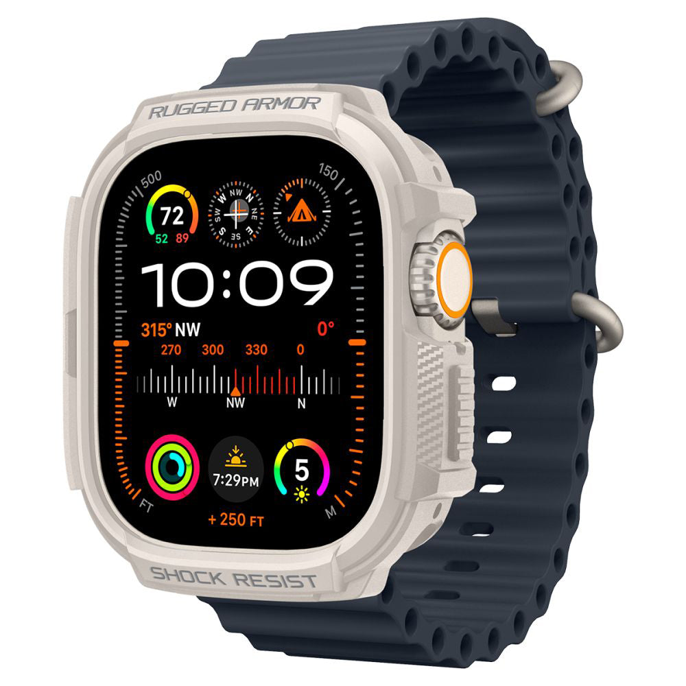 Spigen Rugged Armor etui til Apple Watch Ultra Series, Beige ACS07381