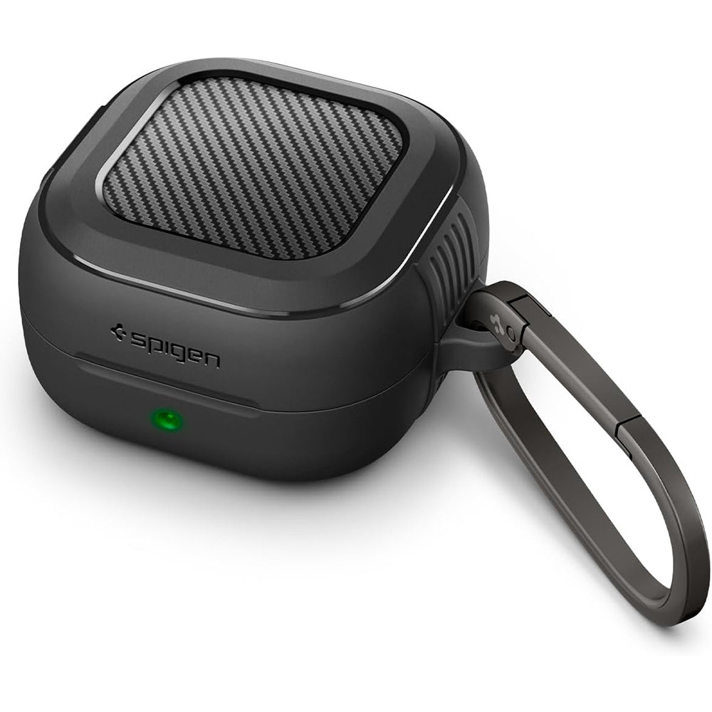 Spigen Rugged Armor etui til Samsung Galaxy Buds4 / Buds4 Pro, Mat Sort ACS11200