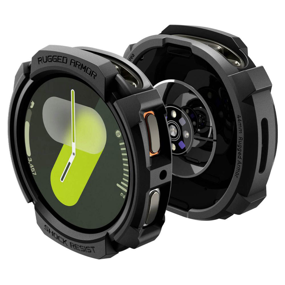 Spigen Rugged Armor cover til Samsung Galaxy Watch8 44mm, Mat Sort ACS10006
