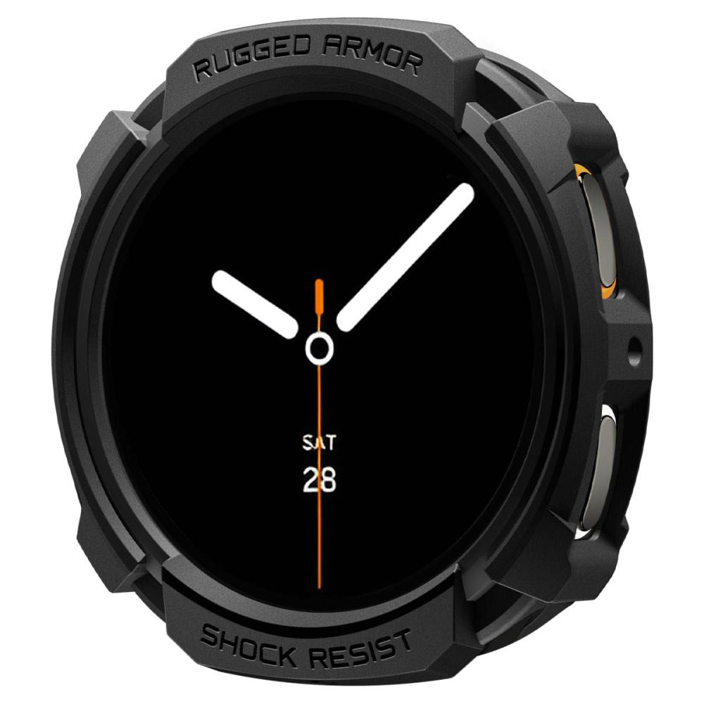 Spigen Rugged Armor cover til Samsung Galaxy Watch8 44mm, Mat Sort ACS10006