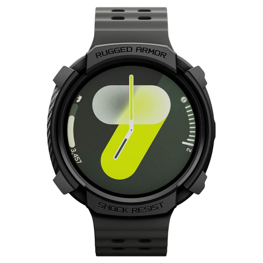 Spigen Rugged Armor cover til Samsung Galaxy Watch8 44mm, Mat Sort ACS10006