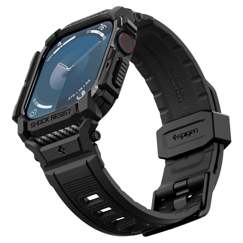 Spigen Rugged Armor Pro etui til Apple Watch Series 10 42mm, Mat Sort ACS08591