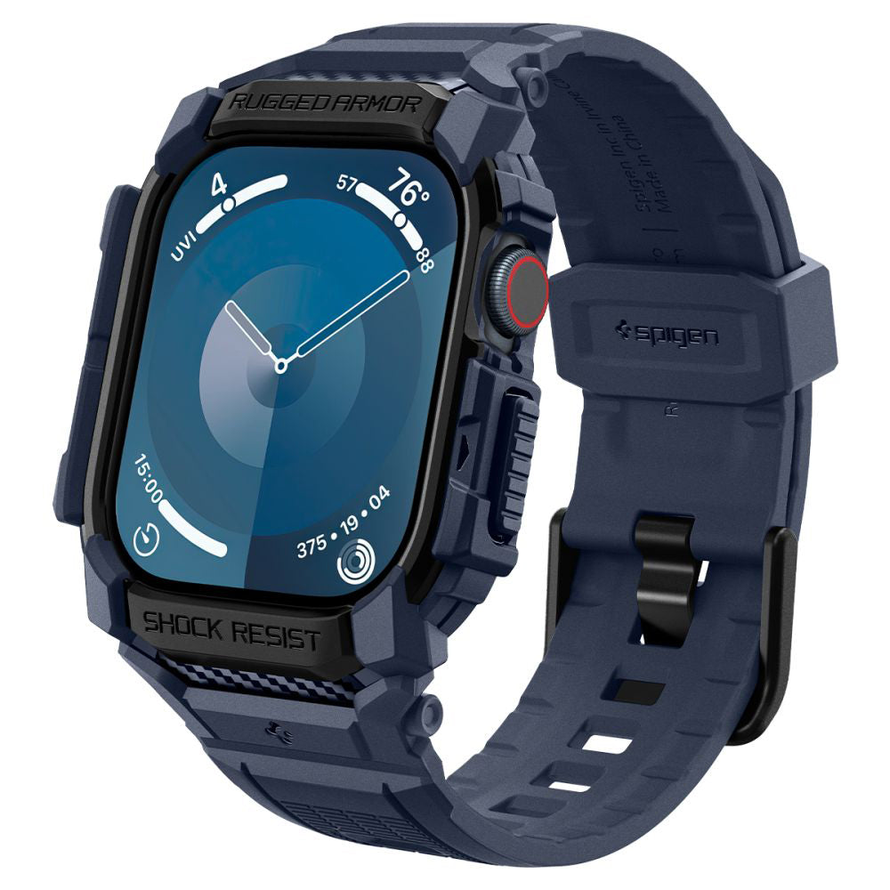 Spigen Rugged Armor Pro etui til Apple Watch Series 10 / 11 46mm, Marineblå