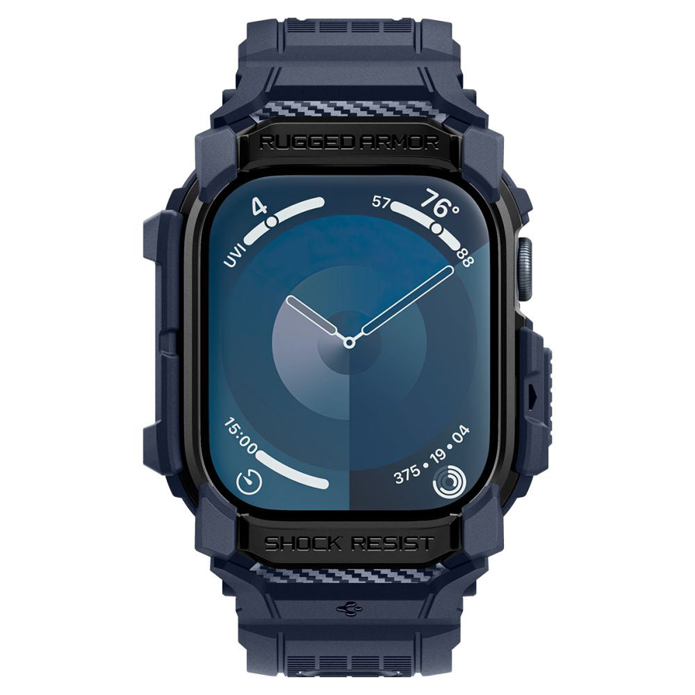 Spigen Rugged Armor Pro etui til Apple Watch Series 10 / 11 46mm, Marineblå