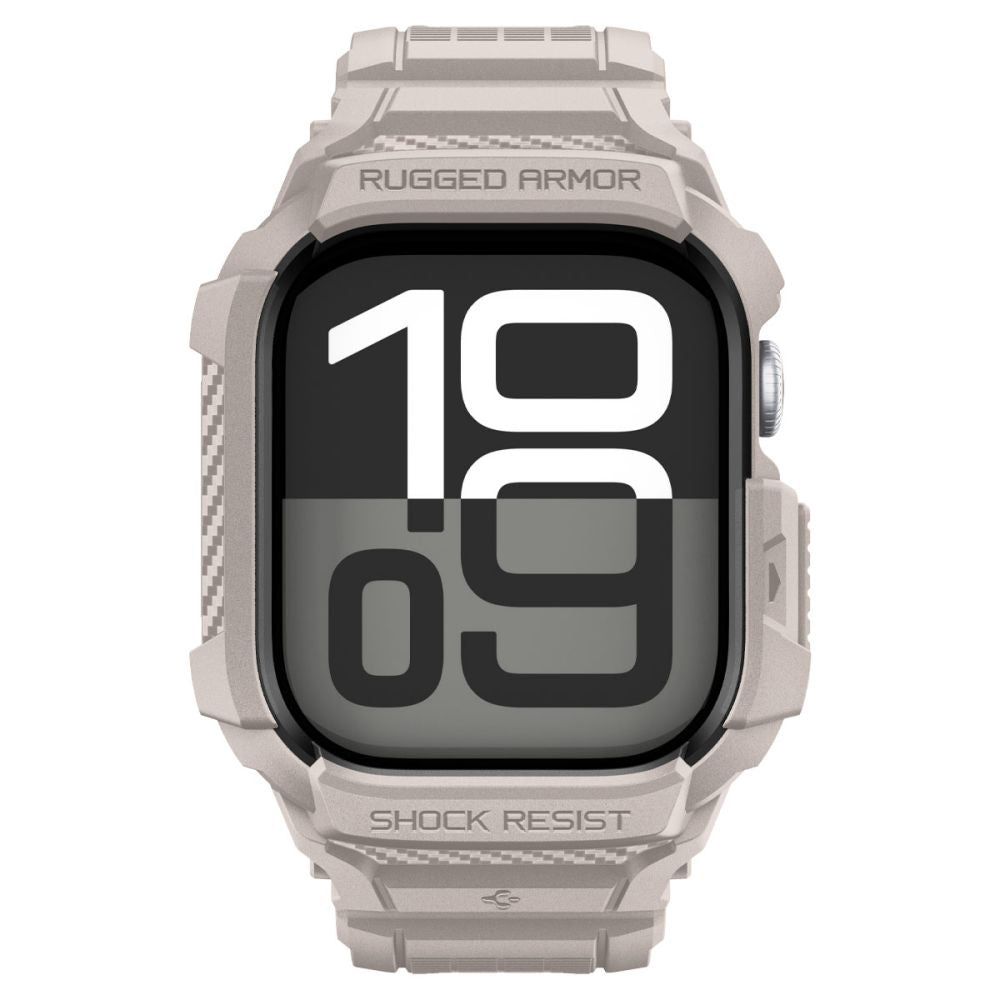 Spigen Rugged Armor Pro V2 cover til Apple Watch Series 10 / 11 42mm, Beige ACS10496