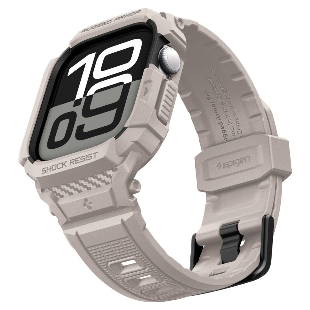 Spigen Rugged Armor Pro V2 cover til Apple Watch Series 10 / 11 42mm, Beige ACS10496