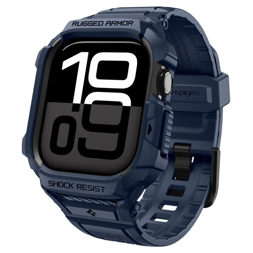 Spigen Rugged Armor Pro V2 etui til Apple Watch Series 10 / 11 42mm, Marineblå ACS10495