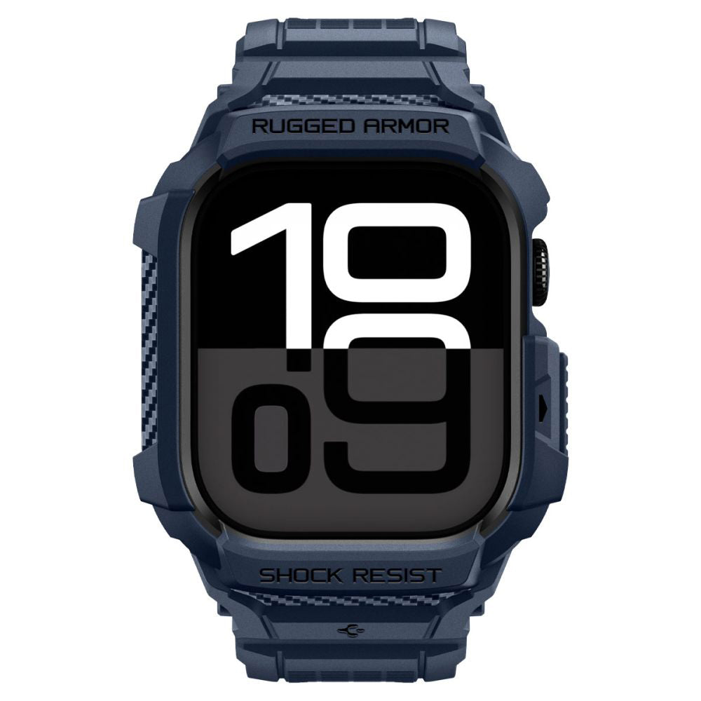 Spigen Rugged Armor Pro V2 etui til Apple Watch Series 10 / 11 42mm, Marineblå ACS10495