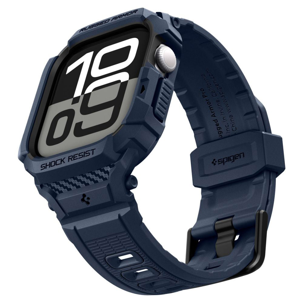 Spigen Rugged Armor Pro V2 etui til Apple Watch Series 10 / 11 42mm, Marineblå ACS10495