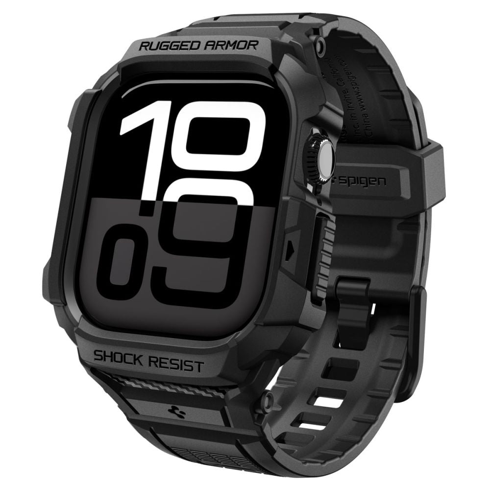 Spigen Rugged Armor Pro V2 etui til Apple Watch Series 10 / 11 42mm, Mat Sort ACS10494