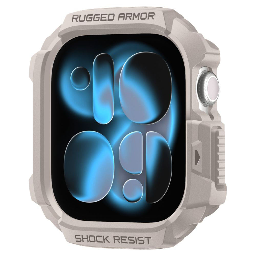 Spigen Rugged Armor V2 etui til Apple Watch Series 10 / 11 42mm, Beige ACS10493