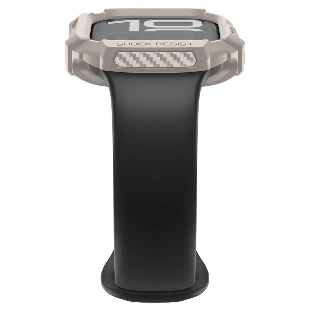 Spigen Rugged Armor V2 etui til Apple Watch Series 10 / 11 42mm, Beige ACS10493