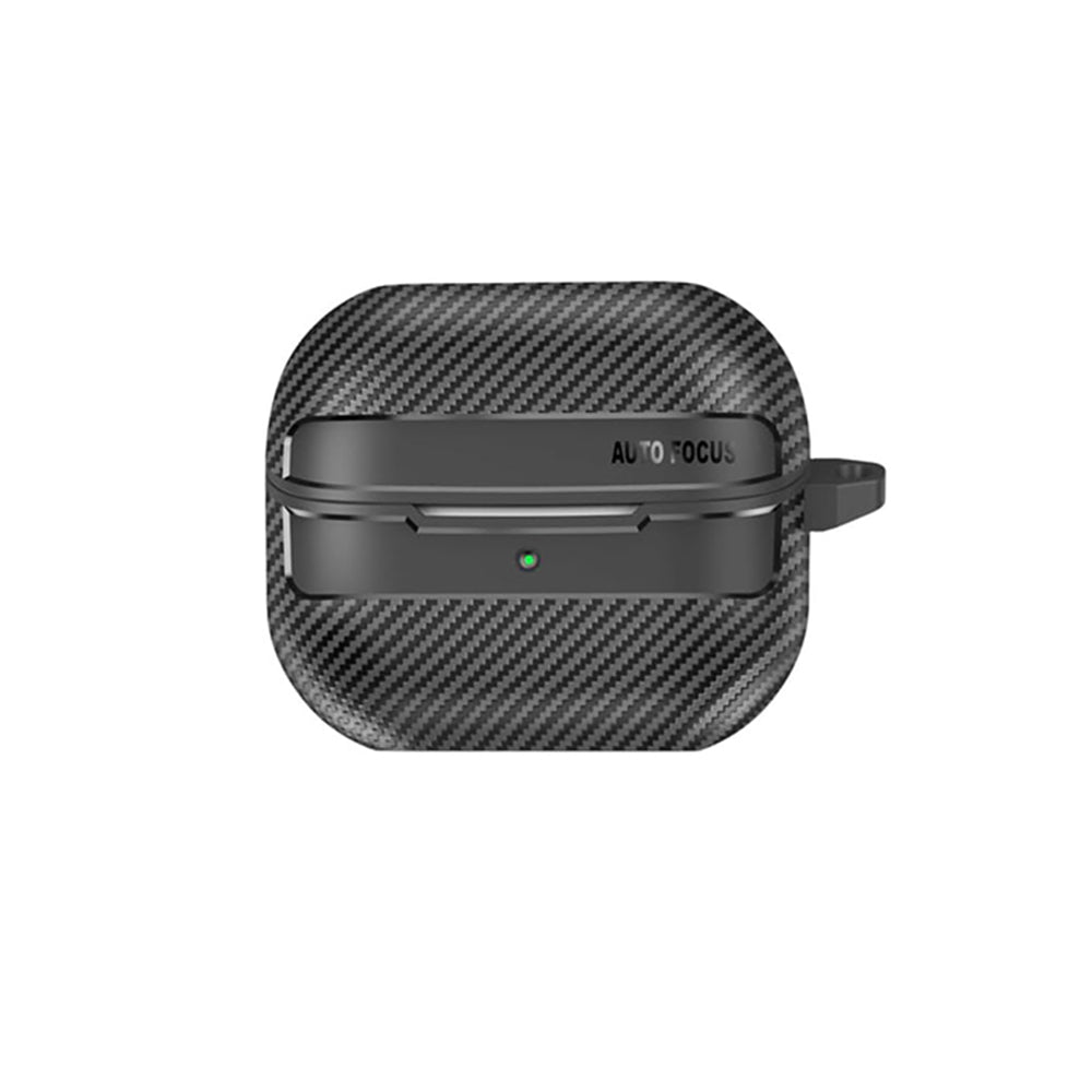 Techsuit CarbonFiber-etui til Samsung Galaxy Buds3 FE / Buds3 Pro / Buds3, Sort