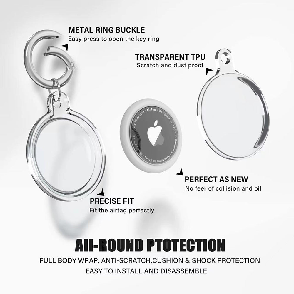 Techsuit CT15-etui til Apple AirTag, Transparent