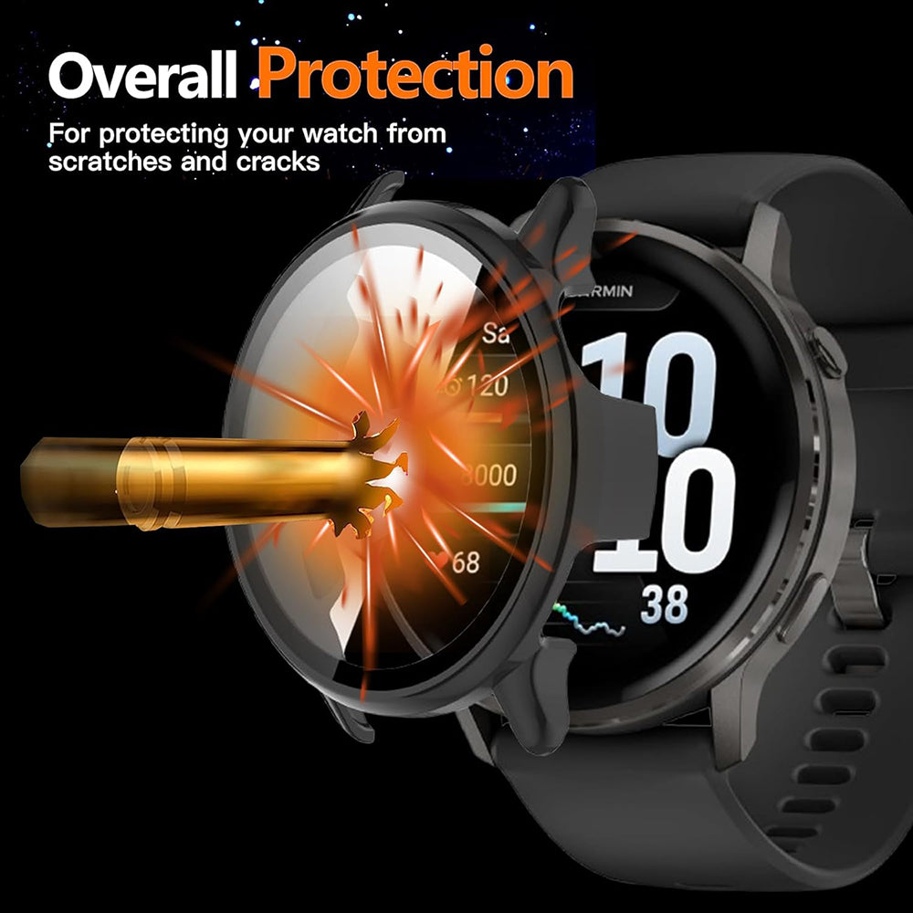 Techsuit Defense360 Pro etui til Garmin Venu 4 41mm, Marineblå