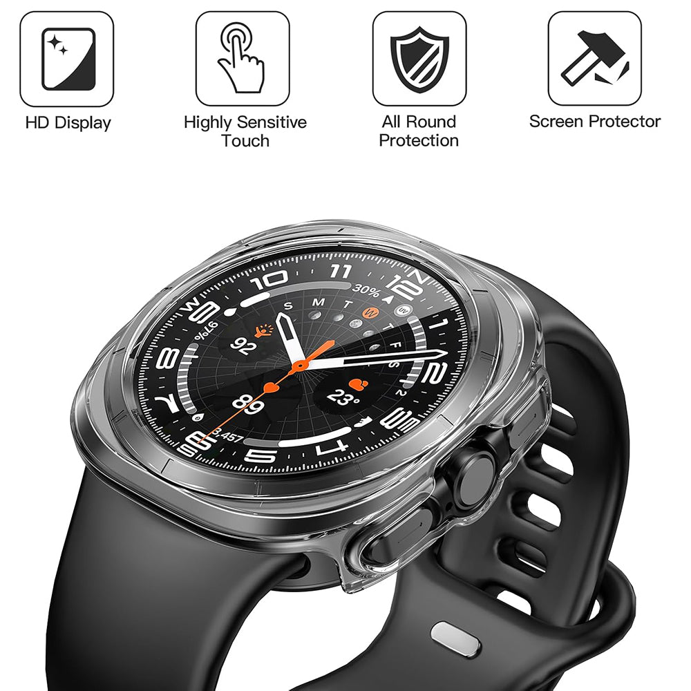Techsuit Defense360 Pro Case for Samsung Galaxy Watch Ultra, Transparent