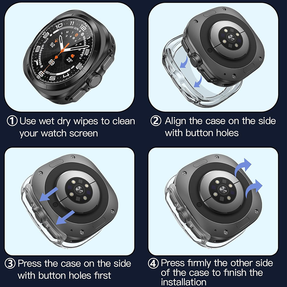 Techsuit Defense360 Pro Case for Samsung Galaxy Watch Ultra, Transparent