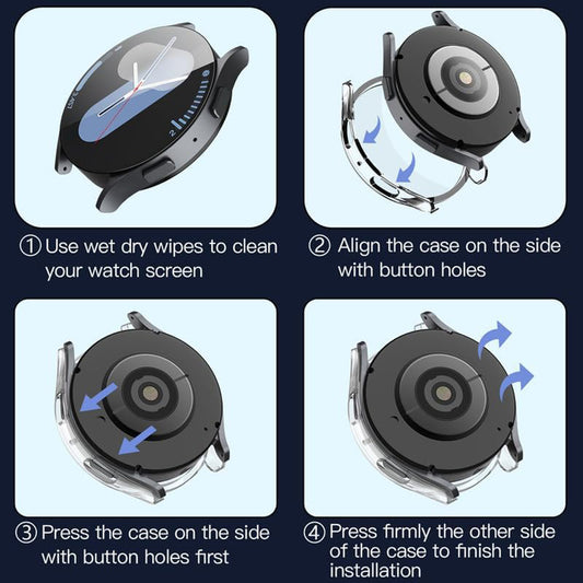 Techsuit Defense360 Pro cover til Samsung Galaxy Watch7 44mm, Transparent