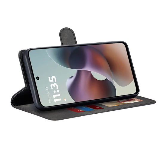 Cover til Motorola Moto G56, Techsuit, Diary Book, Sort