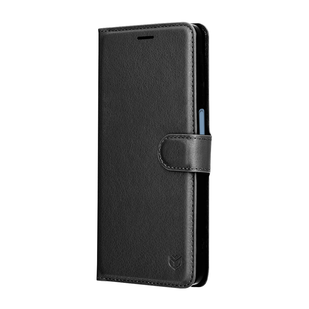 Cover til Samsung Galaxy A07 4G A075, Techsuit, Leather Folio, Sort