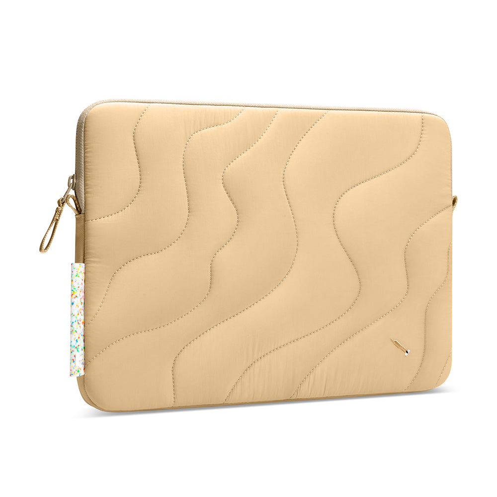 Tomtoc Terra etui til 14 tommer laptop, Creme