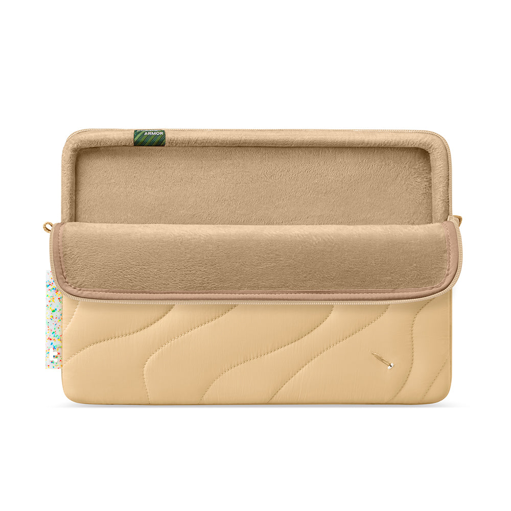 Tomtoc Terra etui til 14 tommer laptop, Creme