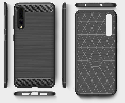 Cover til Huawei P20 Pro, OEM, Carbon, Sort