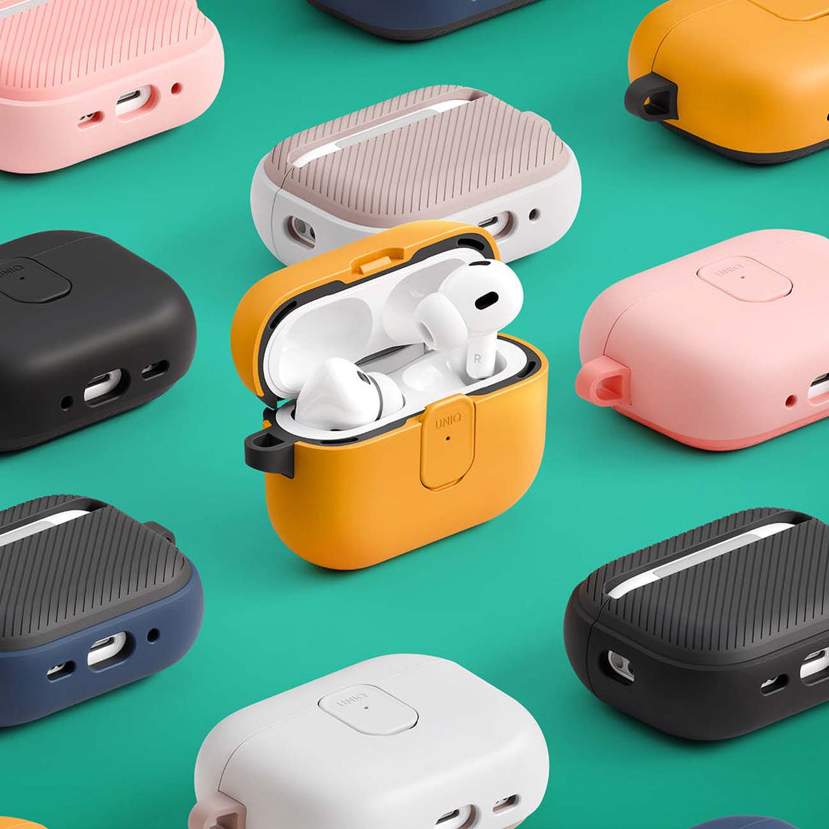 UNIQ Clyde etui til Apple AirPods 4, Grå Beige