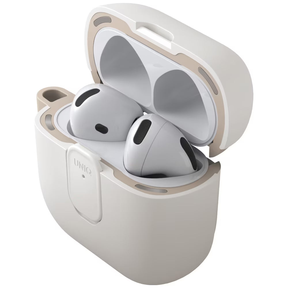 UNIQ Clyde etui til Apple AirPods 4, Grå Beige