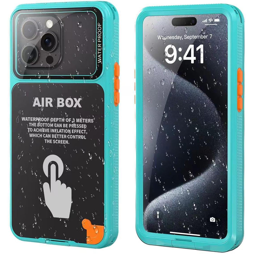 Universal vandtæt cover til telefon max. 6,1 tommer, ShellBox, AirBox, blå