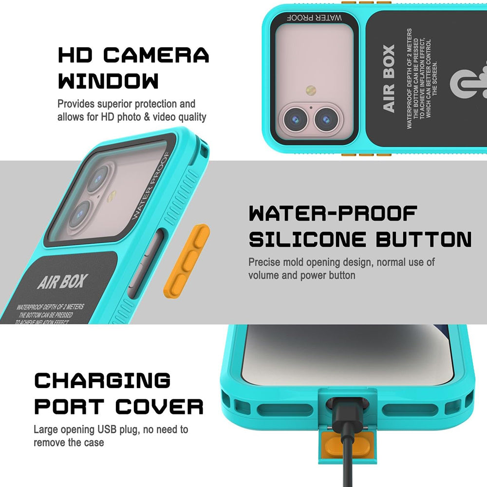 Universal vandtæt cover til telefon max. 6,1 tommer, ShellBox, AirBox, blå