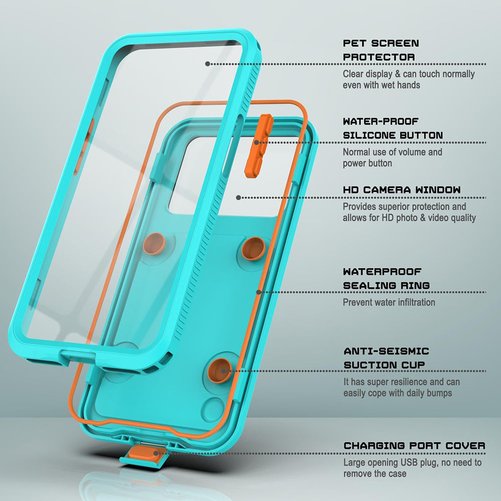 Universal vandtæt cover til telefon max. 6,1 tommer, ShellBox, AirBox, blå